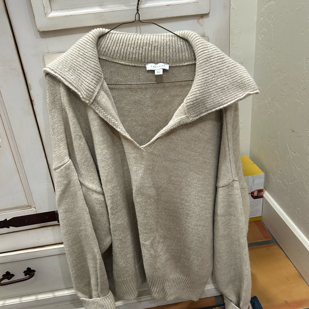 Cozy Beige Knit Sweater